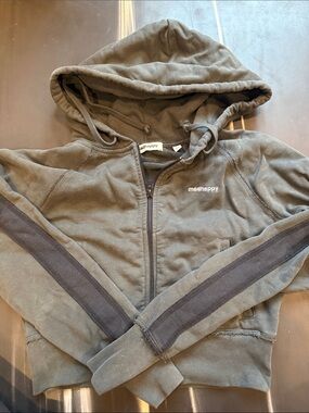 MadHappy Women’s Crop Zip-Up Hoodie